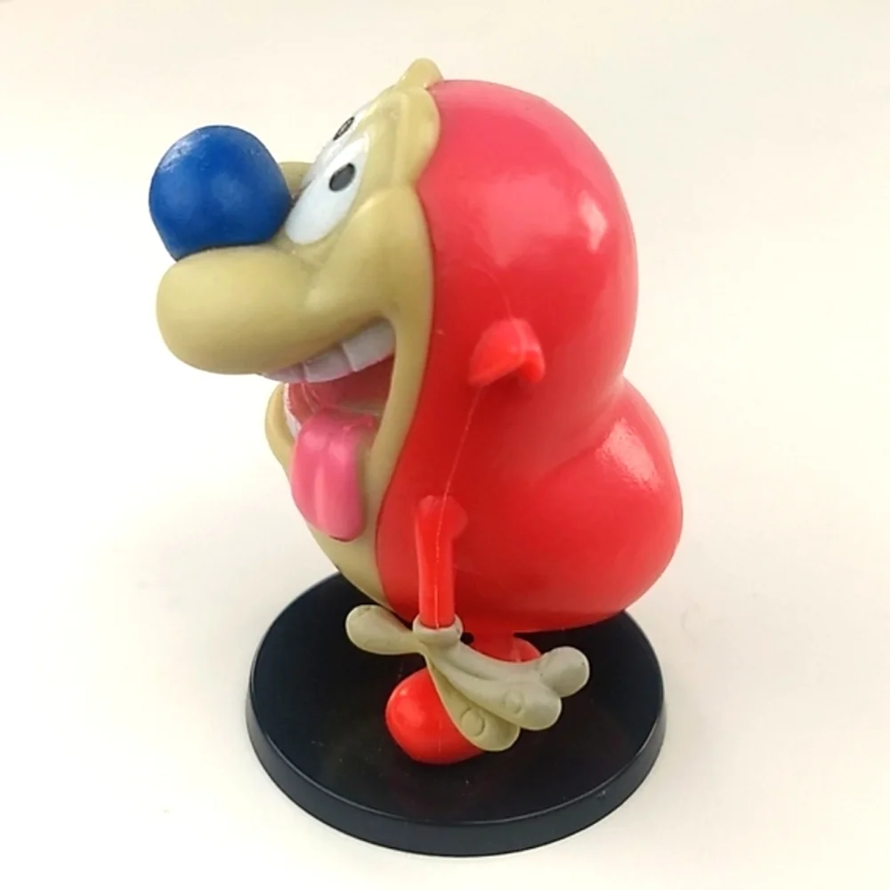 2/$12 Stimpy J Cat Nickelodeon Figurine On Factory Sealed Card